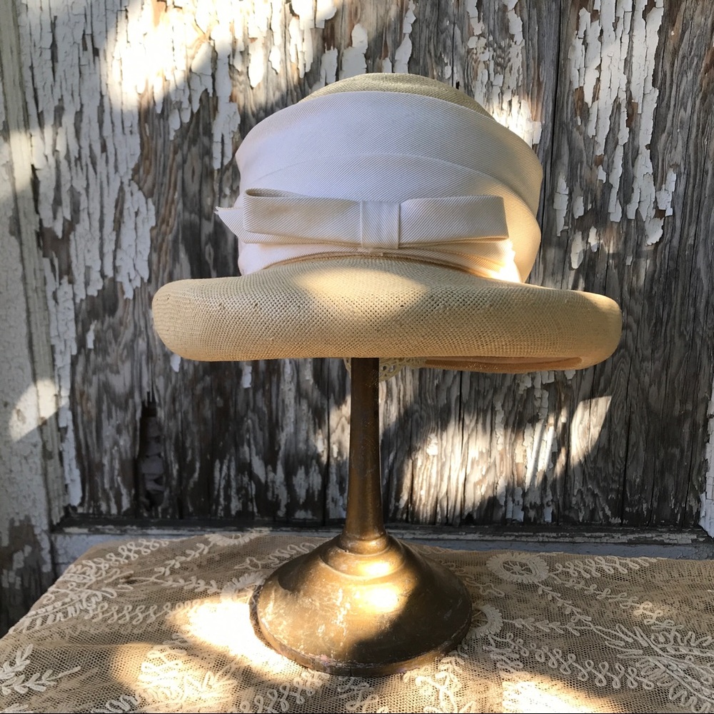 Vintage Straw Hat Michael Terre 1960s - Picture 8 of 11